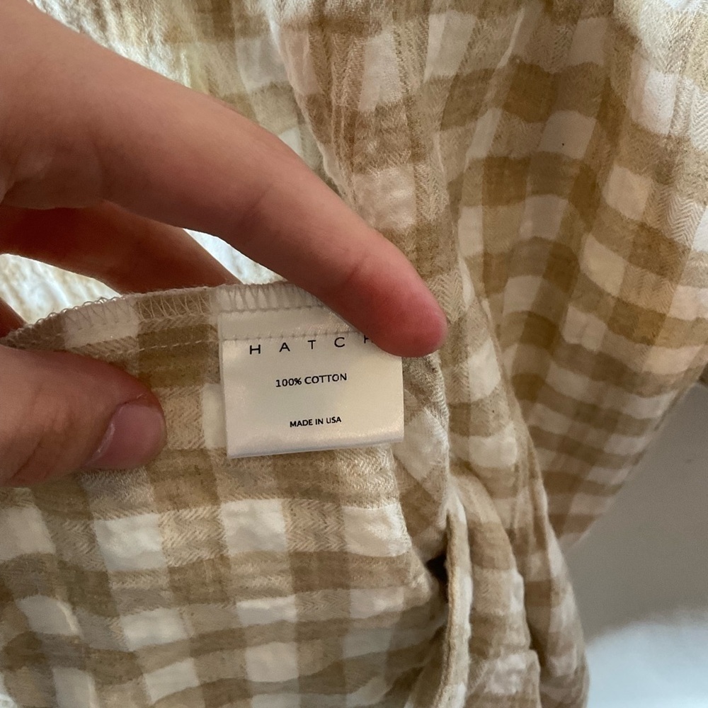 Hatch The Aurora Mini Dress Gingham Print Size 3/Large - Picture 10 of 13